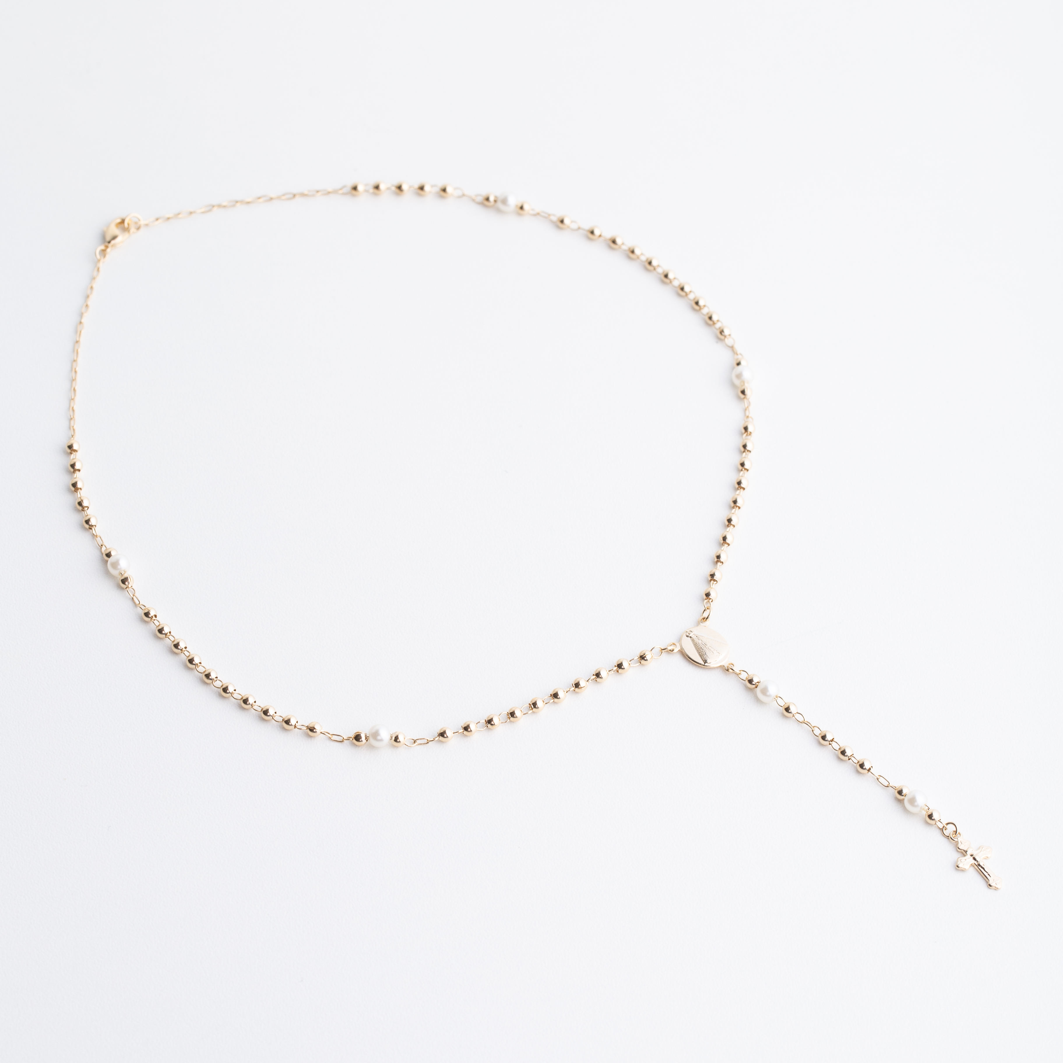 19666 Collar Rosario Con Dije Virgen del Valle